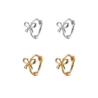 Bướm Nơ Tròn Bông Tai Mini Màu Vàng Không Gây Dị Ứng Cho Bé Gái
