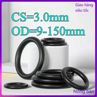 Vòng niêm phong cao su CS3.0mm Vòng chữ O Vòng đệm dầu nitrile OD9-150mm, gioăng đen chống thấm nước và chịu nhiệt độ cao [JYD-ZZ-Z]