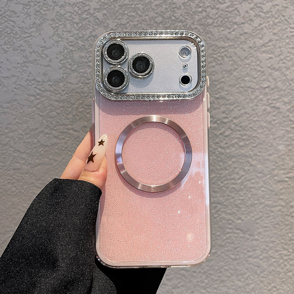 Ốp điện thoại hình kim cương hút từ tính cho iPhone 17 Pro Max 17 Air 16 Plus 15 14 13 12 11 Vỏ bảo vệ chống sốc