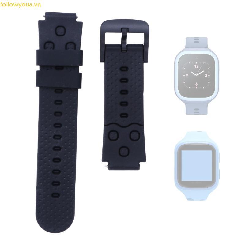 Fol Dây đeo đồng hồ silicon mềm mại và thoải mái Vòng đeo tay đồng hồ trẻ em 16mm Điều chỉnh chiều dài Dây đeo cổ tay thoải mái