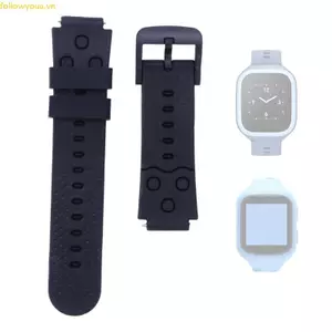 Fol Dây đeo đồng hồ silicon mềm mại và thoải mái Vòng đeo tay đồng hồ trẻ em 16mm Điều chỉnh chiều dài Dây đeo cổ tay thoải mái
