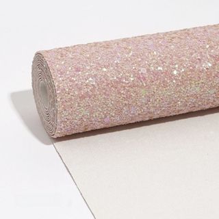 Vải da nhân tạo MKYCO, bột lấp lánh Chunky PVC, đồ thủ công DIY 20x30cm, phụ kiện túi xách giả da nhiều màu