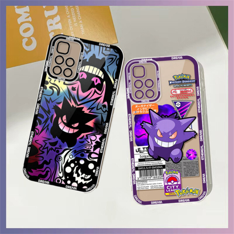 Ốp Điện Thoại Pokemon Gengar Pikachu Cho Samsung Galaxy S26 Plus Ultra A57 A17 5G S23 S24 S25 Ultra FE Vỏ Hoạt Hình Anime Chống Sốc TPU Thời Trang Chất Lượng Cao Trong Suốt