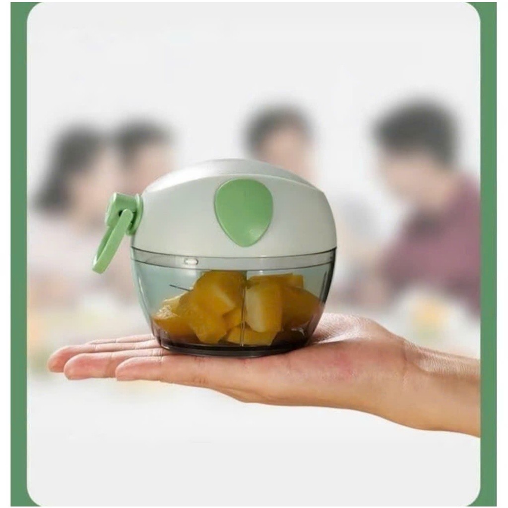 Dụng cụ xay tỏi ớt, xay đồ ăn dặm hình con heo cầm tay mini