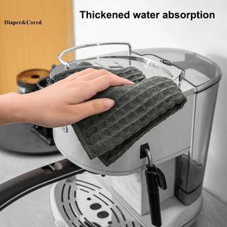 DIAPER & CORED Khăn Barista siêu thấm Máy pha cà phê Rag đặc biệt Không xơ Khăn vuông Vải làm sạch Máy pha cà phê Khăn lau YTH