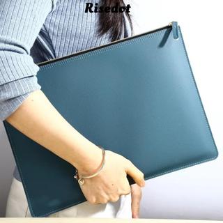 Cặp tóm tắt doanh nghiệp RISEDOT, Túi Tote mỏng bằng da PU A4, Túi đựng tài liệu nhiều màu chống nước 2025 có khóa kéo Sử dụng chuyên nghiệp