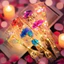 Mới Bọc Lấp Lánh Hoa Hồng Bó Hoa Shimmering Lá Vàng Đổi Màu Hoa Hồng Quà Tặng Ngày Lễ Tình Nhân Cho Cặp Đôi