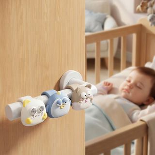 Tấm chắn tác động tay nắm cửa CATIYAHA, Nút chặn cửa silicon chống sốc, Tấm lót cản trước cửa im lặng hoạt hình di động để trang trí phòng ngủ