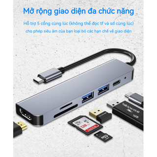 Trạm nối HUB Type C cho macbook Pro M4 M3 M2 M1 Air 13 15 inch 4K HDMI PD 100W USB 3.0