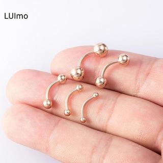 Trang sức cơ thể LUImo - Bộ 5 vòng thép không gỉ cho lông mày, rốn và khuyên tai, size 16G