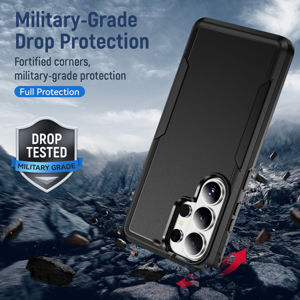 Ốp lưng chắc chắn 2IN1 PC + TPU Armor cho Samsung Galaxy S26 Ultra S25 S24 S23 S22 S21 Plus Vỏ bảo vệ chống rơi nâng cao