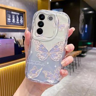 Bướm Dễ Thương Có Hoa Dây Đeo Cổ Tay Cho IPhone 16 15 Pro Max Plus 16E SE4 Ốp Lưng Điện Thoại Silicon Mềm