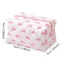 Túi trang điểm Quilted EBINLANDS, Hộp đựng mỹ phẩm nơ dung tích lớn, Túi xách vệ sinh đa chức năng di động dành cho nữ