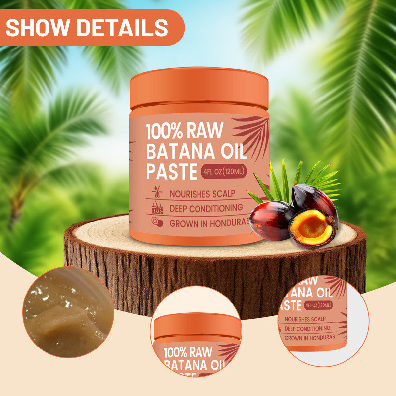 Dầu Batana thô để mọc tóc - Batana 4oz nguyên chất, hữu cơ 100% từ Honduras dành cho tóc tự nhiên dày và chắc chắn