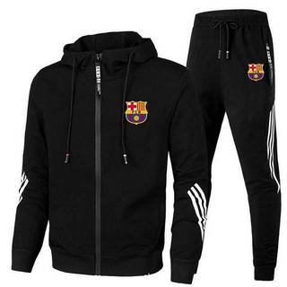 Men's Sport Suit Sportswear Running Slim Spring and Autumn Leisure Hooded Fashion Sweater Two-Piece Men's Clothing GfCw