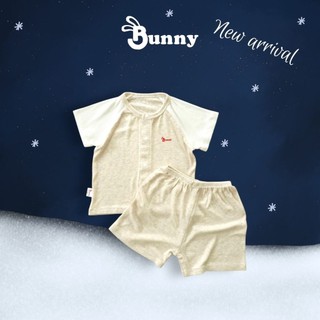 Bộ cộc tăm lụa Hàn mềm mịn tay raglan phối màu xinh xắn cho bé 0-12 tháng-3-10Kg