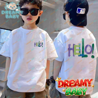 COD✅ (Hồ Chí Minh)DREAMY Áo thun bé trai mới, kiểu Hàn Quốc, phong cách dễ thương, áo rộng cho trẻ em từ trung đến lớn