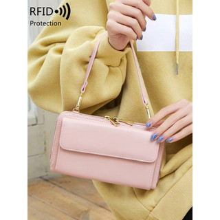 Hàng sẵn có Túi đựng điện thoại di động màn hình cảm ứng phong cách mới RFID Ví đựng bàn chải chống trộm phù hợp cho nữ Túi đeo chéo đa chức năng Túi đeo vai F cao cấp