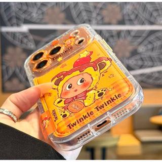 Da Dễ Thương Gấu Cam Phù Hợp Với Ngôi Sao Little Man Ốp lưng iPhone17 Pro Max 16 15 14 13 Pro Max Chống Sốc Bảo Vệ Camera Vỏ Cứng Chống Vỡ Ốp Lưng