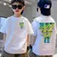 Trẻ Em Cổ Thuyền Hình Hoạt Hình Bé Trai Unisex Áo Ngắn Tay Cao Cấp Cotton Cỡ 90-150 Năm 2025