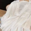 Áo ren hai mảnh giả JUIC, Áo sơ mi nữ dáng rộng ren, Áo sơ mi dài tay đơn giản màu trắng thời trang dành cho nữ