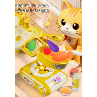【BabyJoy】Bộ đồ chơi nấu ăn món mini cho bé,mô phỏng nhà bếp thực tế,giúp học kỹ năng sống,Thiết kế đẹp mắt