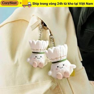Móc khóa búp bê cầu lông COZYNEST, Đồ chơi nhồi bông hoạt hình Kawaii, Mặt dây chuyền ba lô quà tặng sáng tạo mềm mại