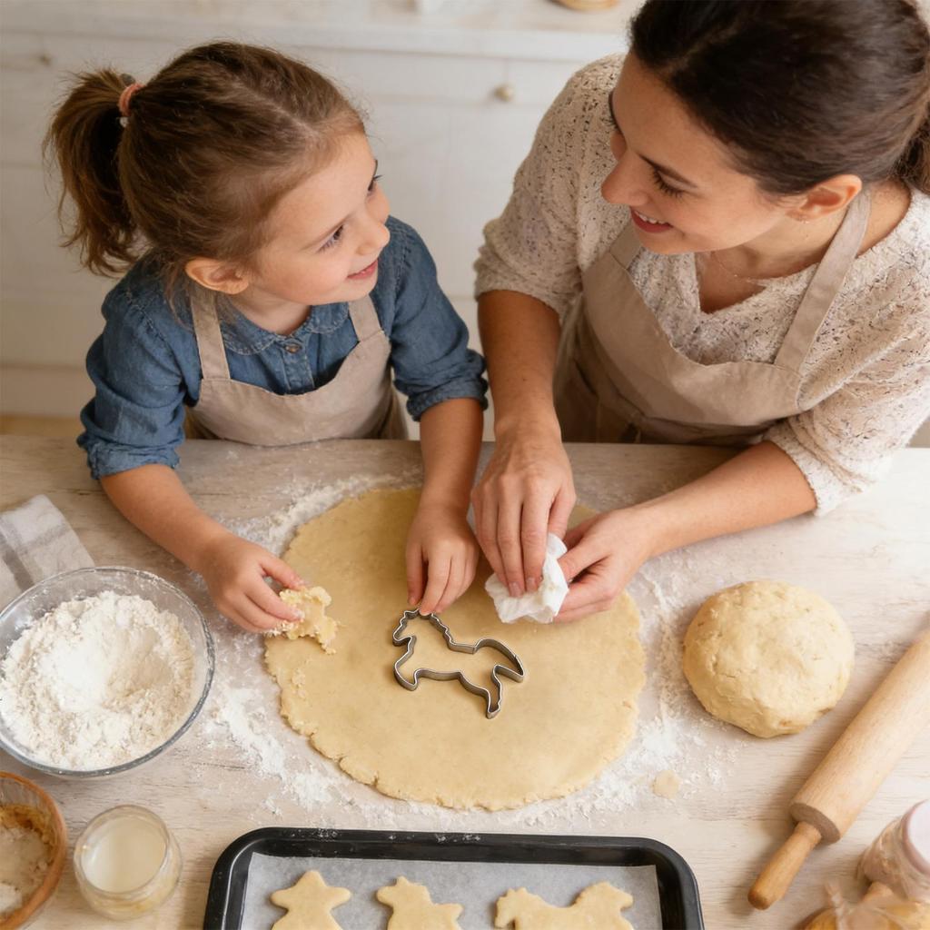 Dụng cụ cắt bánh quy thép không gỉ cho kẹo mềm, vỏ bánh Giáng sinh, tiệc sinh nhật tại nhà
