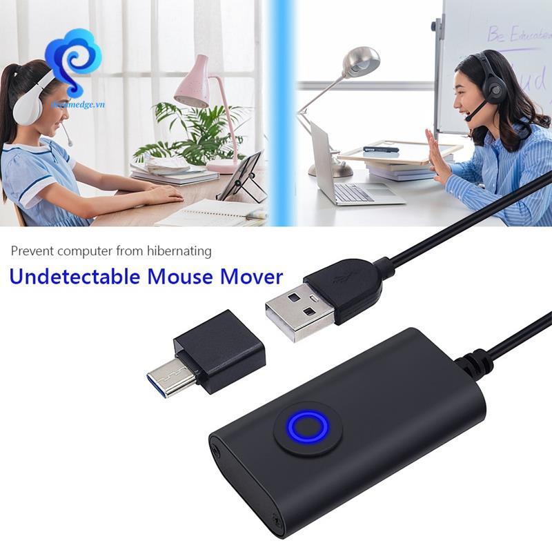 [dreamedge] Bình lắc lắc chuột 2 trong 1 USB Type-C Chuột Jiggler có công tắc bật / TẮT Máy lắc chuột tự động miễn phí