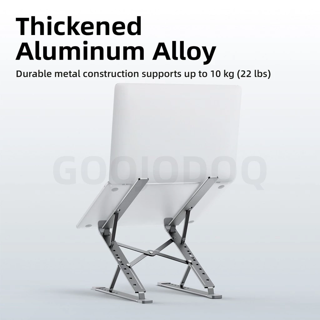 Giá đỡ laptop GOOJODOQ hai tầng có thể điều chỉnh độ cao và độ nghiêng cho kích thước từ 12.6-17.3''