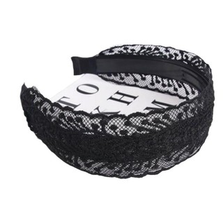 Vòng buộc tóc ren TRACYILLOIAN, Băng đô buộc tóc ren chống trượt rỗng, Phụ kiện tóc Hàn Quốc Thanh lịch Vintage dành cho nữ Băng đô rộng sử dụng hàng ngày