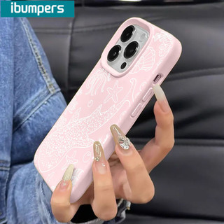 Ibumpers Ốp Điện Thoại Sang Trọng Phong Cách Duyên Hải Xanh Nhạt Họa Tiết Dưới Nước Silicon Mềm Chống Sốc Cho iPhone 11 12 13 14 15 16 17 Pro Max IP Plus