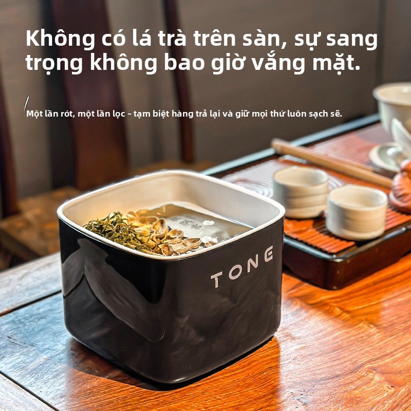 🔥Trà Xô Trà Dư Lượng Xô Thoát Nước Kung Fu Bộ Trà Phụ Kiện Hộ Gia Đình Kích Thước Nhỏ Trà Khay Trà Trà Trà Bàn Trà Thùng Rác 5PZC