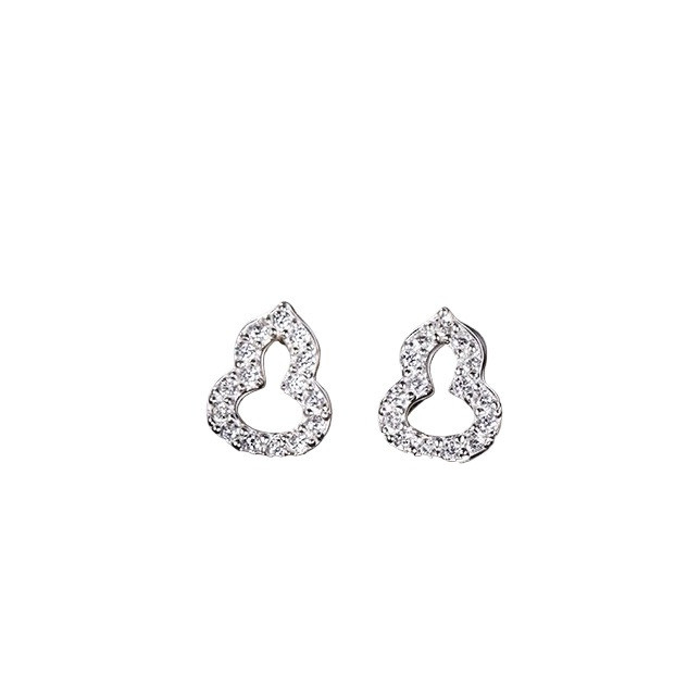 Bông tai bầu kim cương đầy đủ bạc S925