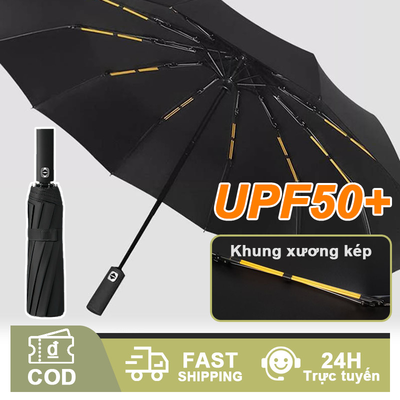 Ô dù tự động 24nan bấm 2 chiều gấp gọn, chống UV che mưa nắng cầm tay, ô dù ô gấp gọn ô tự động