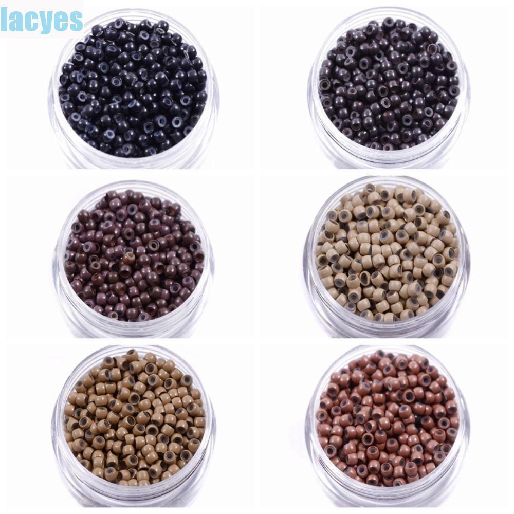 LACYES 1000 Chiếc Nhẫn Nano Silicon, Nhẫn Tóc Quyến Rũ Nhẫn Đồng Có Silicon, DIY Micro Hạt Dụng Cụ Nối Dài Tóc Dreadlock Lót Hạt Tóc Salon