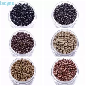 LACYES 1000 Chiếc Nhẫn Nano Silicon, Nhẫn Tóc Quyến Rũ Nhẫn Đồng Có Silicon, DIY Micro Hạt Dụng Cụ Nối Dài Tóc Dreadlock Lót Hạt Tóc Salon