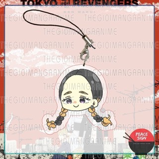 Móc dây treo điện thoại TOKYO REVENGERS ver ĐẦU CHIBI Kịch trường của Takemichi chibi mica acrylic móc khóa anime