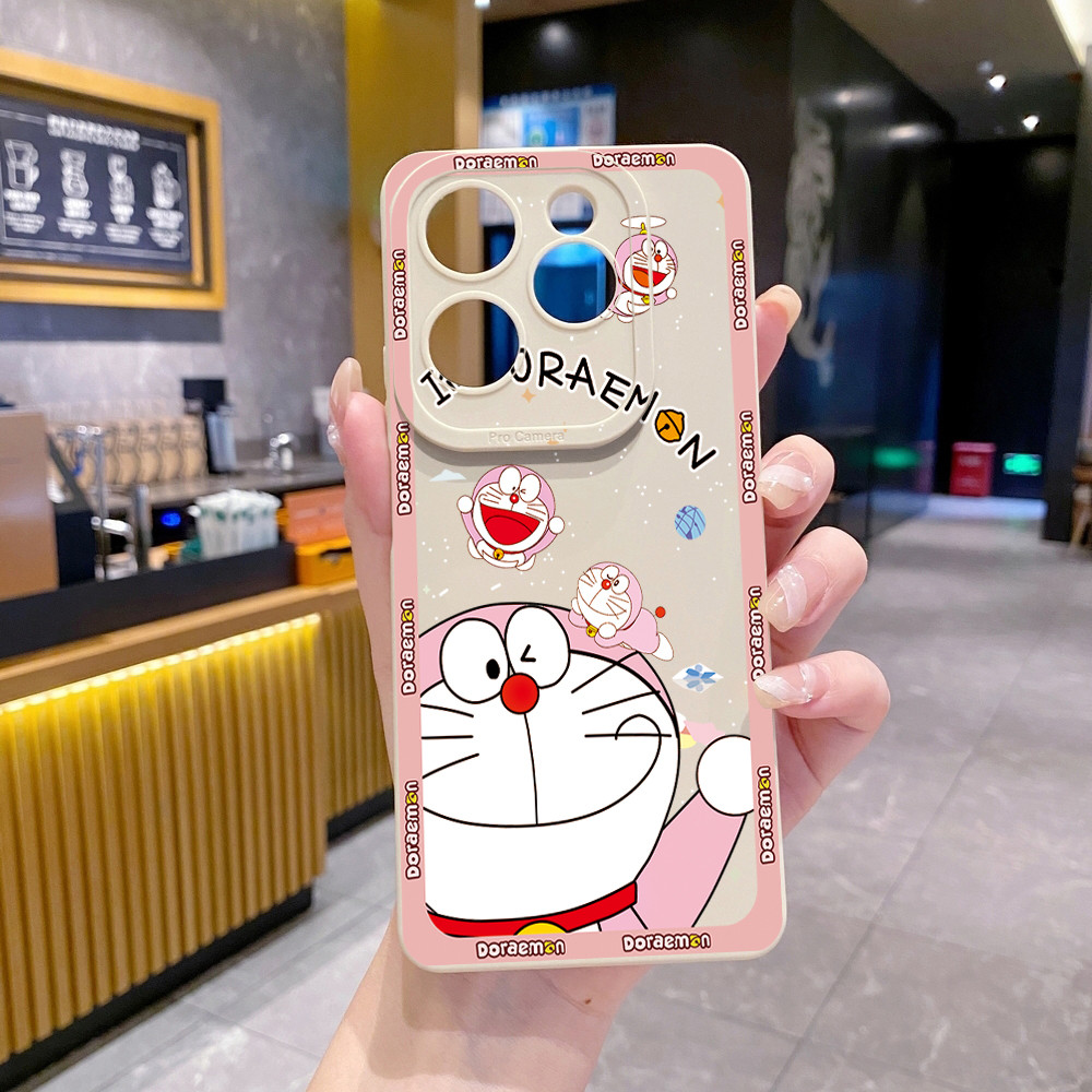 Tương thích với Infinix Hot 60 Pro 50i 40i 40 Pro Note 12 G96 12i 30i Smart 10 8 9 Smile Doremon Vỏ bảo vệ ống kính