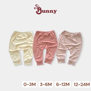 (0-24M) Combo 3 quần đáp đáy măc tã Bunnybaby chất thun lụa mềm siêu co giãn.