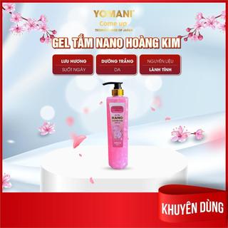 Sữa tắm YOMANI Nano Gold 800ml - Công nghệ Nhật Bản Dưỡng Trắng Sáng Da, Sạch Sâu Bụi Bẩn, Mềm Mịn