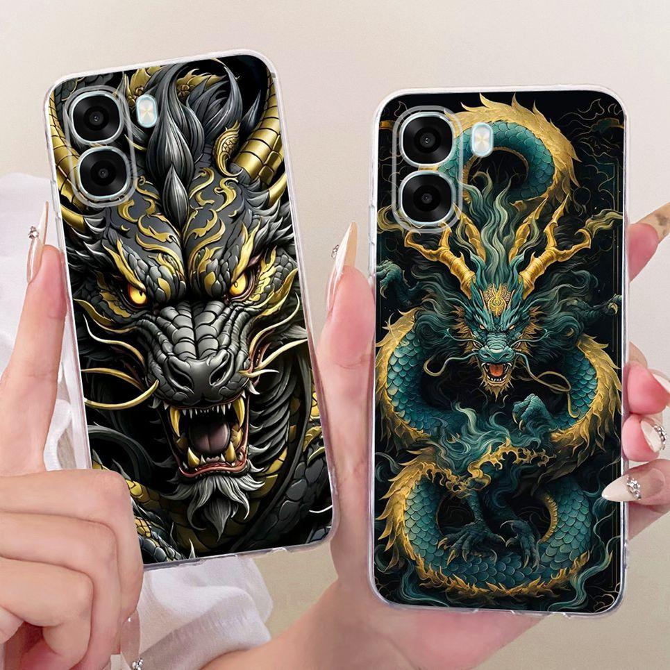 Phim Hoạt Hình Động Vật Rồng Mát Trung Quốc Loong Tranh Vỏ Cho Oppo A6x A6t 4G 5G a6x Ấn Độ A6T Pro Vỏ Điện Thoại Silicon Mềm Trong Suốt