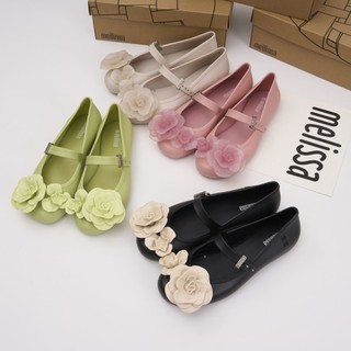 Giày Melissa Jelly Nữ Giày Đế Bằng Hoa Ngọt Ngào