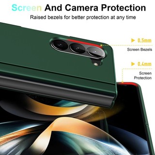 Dành Cho Samsung Galaxy Z Fold 7 6 5 4 3 Siêu Mỏng Mờ Gấp Đứng Ốp Lưng Điện Thoại Cho Galaxy Z Fold7 6 Vỏ Bảo Vệ