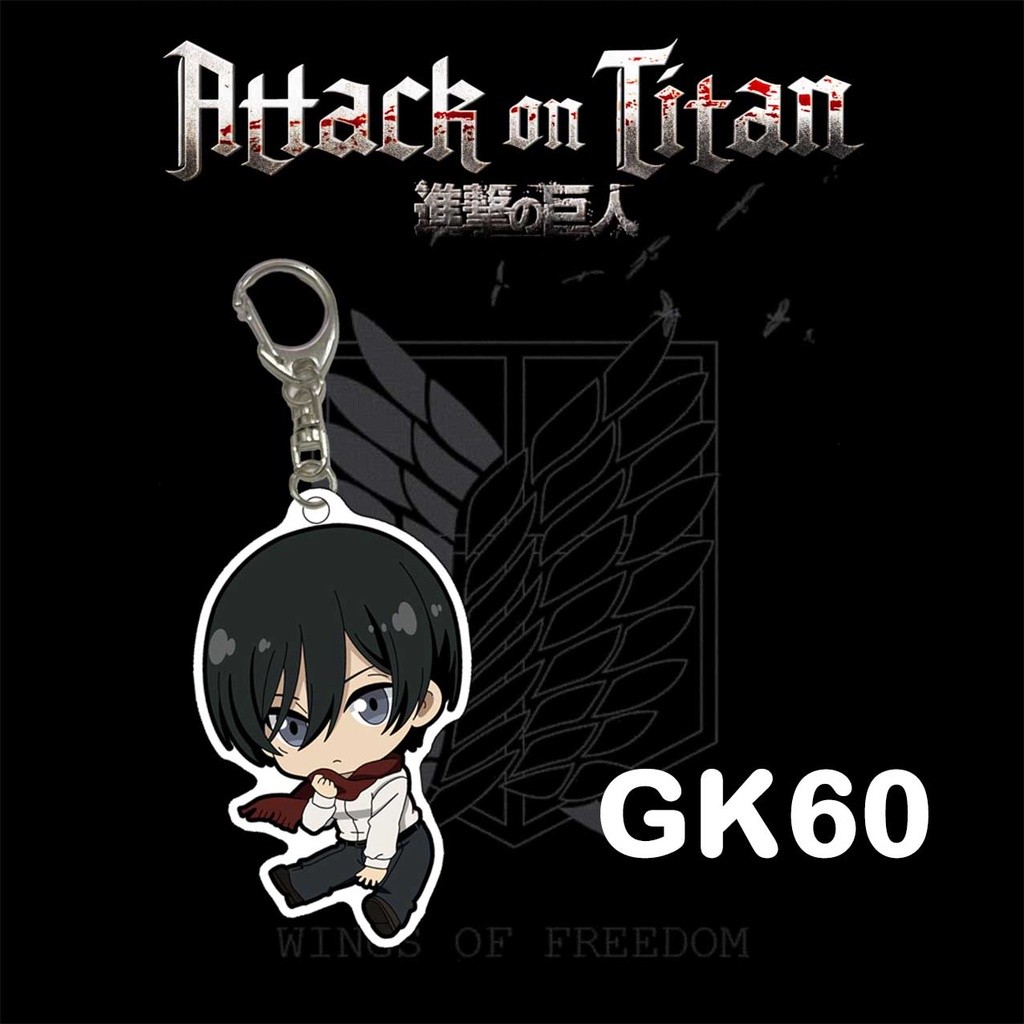 Móc khóa Anime Attack On Titan Levi mikala Eren armin
