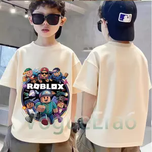 Áo 2025 Mùa Hè, ROBLOX, phù hợp 8-12 tuổi, Sutera Bernafas, thoải mái, nam 90-150.