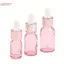 HFSHY Chai Nhỏ Giọt Có Thể Đổ Lại 5-100ML Nắp Hoa Hồng Hộp Đựng Mỹ Phẩm Thủy Tinh Hồng Hương Liệu Ống Lỏng Cho Massage Thiết Yếu VN