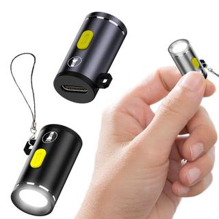 Đèn pin Mini SERENDI, Type-C có dây buộc Móc khóa Đèn pin, Cắm trại di động Hợp kim nhôm bỏ túi Đèn pin chiếu sáng ngoài trời