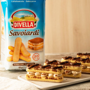 Bánh Divella Ladyfingers SAVOIARDI Sampa Gói 400g, Bánh Quy Truyền Thống Của Ý Làm Tiramisu