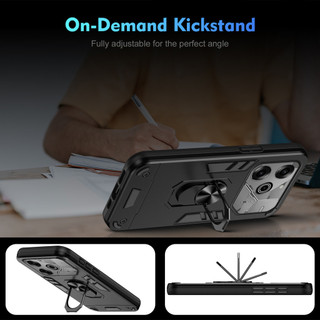 Dành Cho Tecno POVA 6 / 6 Pro Ốp điện thoại Thiết Kế Chiến Binh Lưng Cứng Có Giá Đỡ Nhẫn Chống Sốc Mềm TPU Nâng Cạnh Mỏng Bao